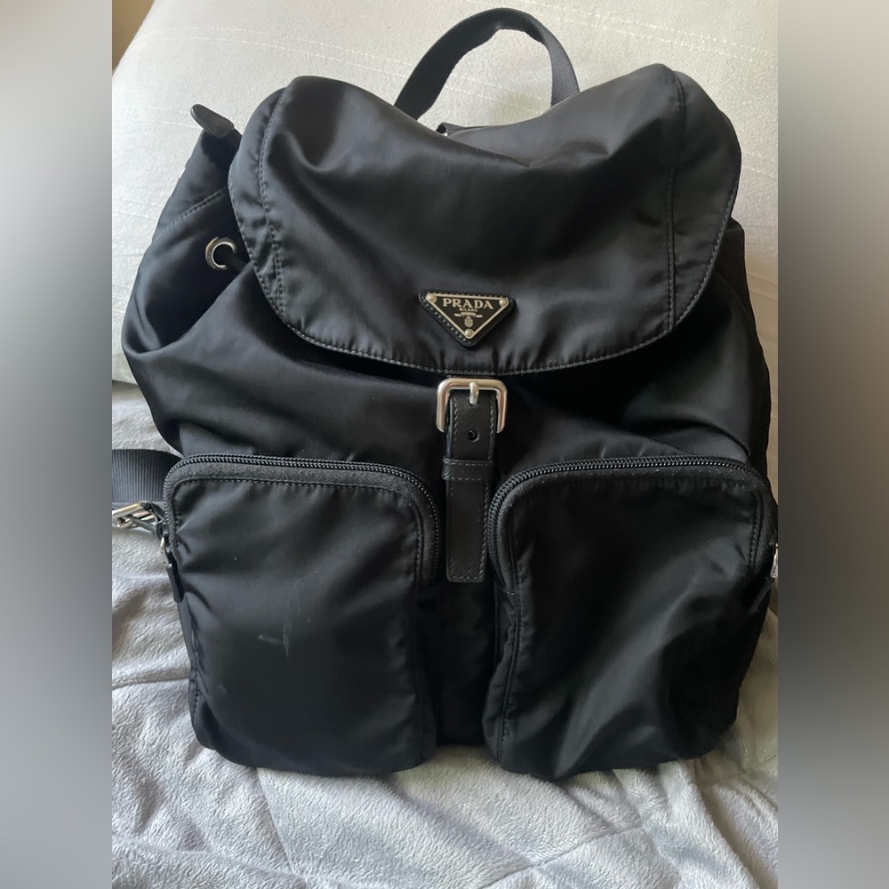 Black Nylon Prada Backpack
